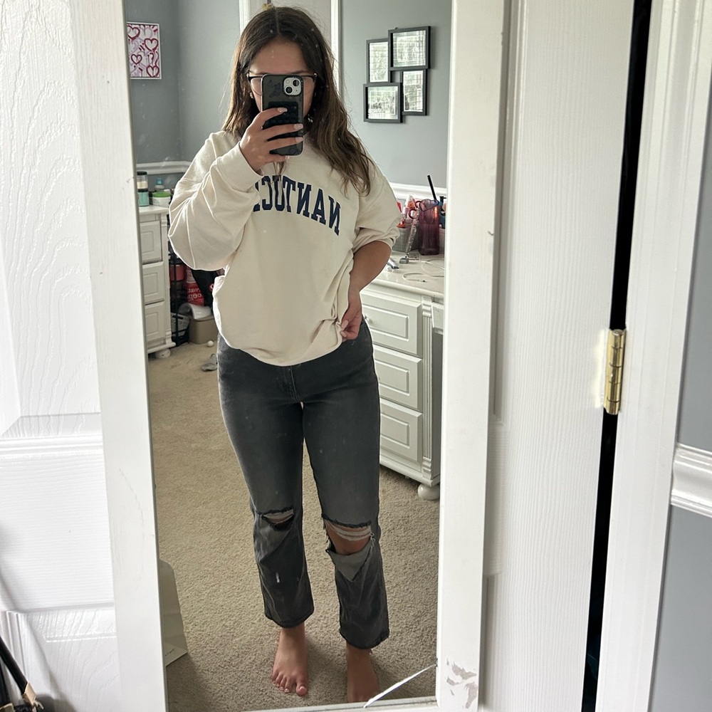 black grey hollister jeans